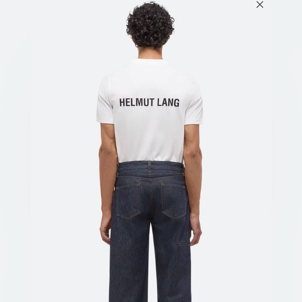 Helmet Lang Logo Heavy Cotton Tee Size XS Unisex NWT